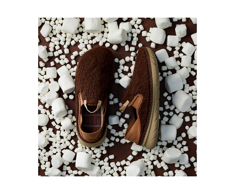 Merrell Slip Ons Brown - Hut Moc Cocoa - Mens 27IJQVRED